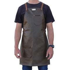 2 POCKETS LEATHER APRON