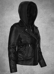 HOODED FLIGHT LEATHER JACKET