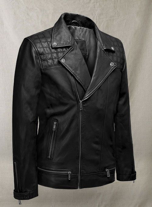 IRONWOOD BLACK BIKER LEATHER JACKET