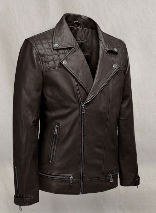 IRONWOOD BROWN BIKER LEATHER JACKET