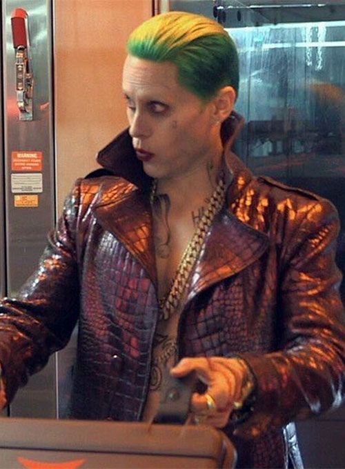 JARED LETO SUICIDE SQUAD LEATHER LONG COAT