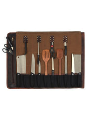 TUSCANIA LEATHER KNIFE ROLL