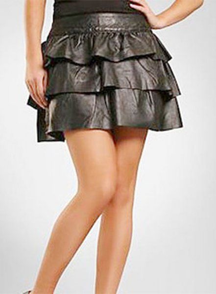 LAYERED LEATHER SKIRT