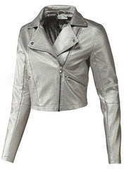 SPRING AUTUMN WOMEN'S LEATHER JACKET