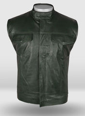 SOA BLACK LEATHER VEST