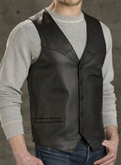 LEATHER MOTORCYCLE VEST