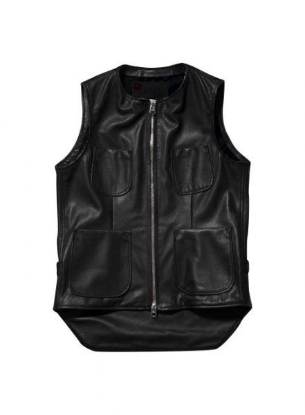 BRANDON BLACK LEATHER VEST