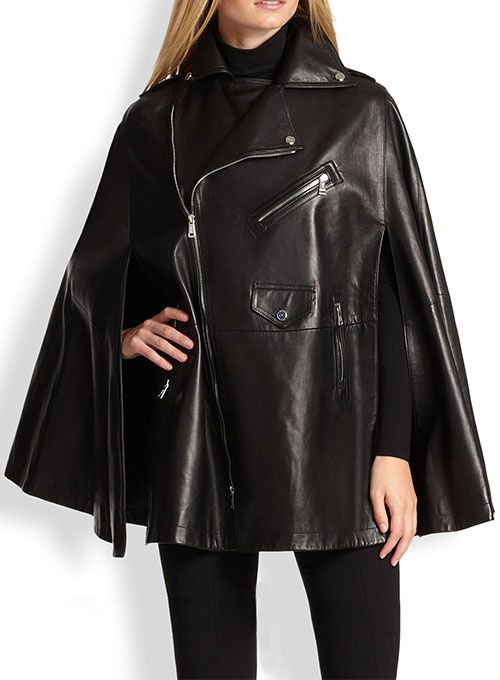 LEATHER CAPE PONCHO