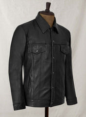 LEATHER TRUCKER JACKET