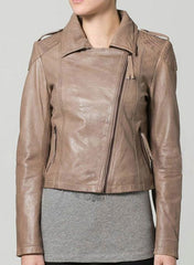 ALLSAINTS BROWN ‘BALFERN’ BIKER JACKET