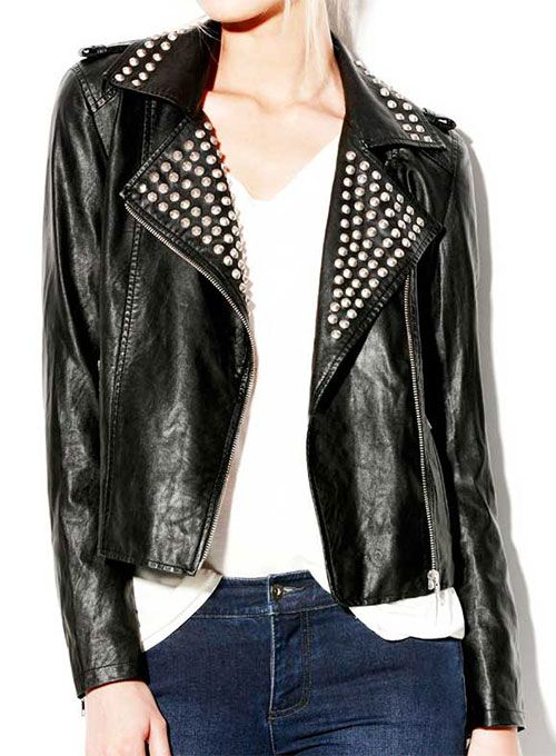 MICHAEL KORS STUDDED LEATHER JACKET