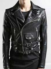 WOMEN HEAVY COWHIDE MOTORBIKERS LEATHER JACKET