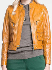 WOMEN'S WINDSOR TAN LEATHER JACKET