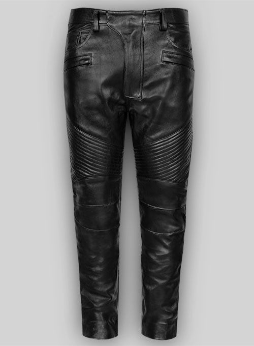 BLACK CLAINE LEATHER PANTS