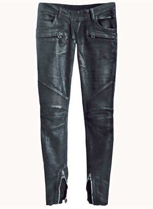 BLACK CLAINE LEATHER PANTS