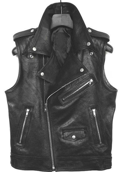 ROCKER VEST LEATHER BIKER VEST