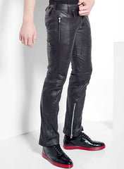 MEN CASUAL LEATHER PANTS