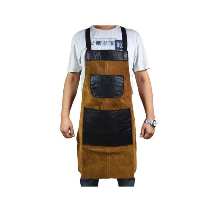 FLORENCE SUEDE APRON - RAVEN BLACK