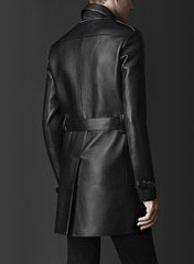 LEATHER LONG COAT #204