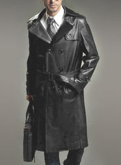 LEATHER LONG COAT #205