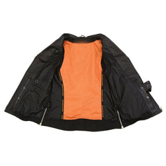 LADIES LEATHER ZIPPER FRONT VEST