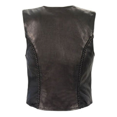 ZIPPER FRONT BRAIDED VEST