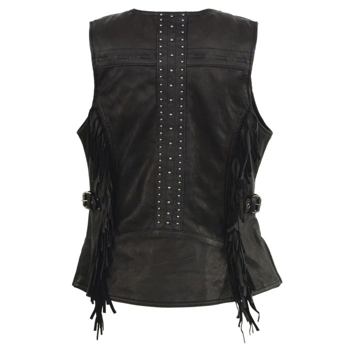 WOMEN’S BLACK SNAP FRONT VEST