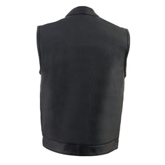 Dual Closure Open Neck Motorcycle Rider Vest