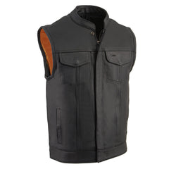 Dual Closure Open Neck Motorcycle Rider Vest