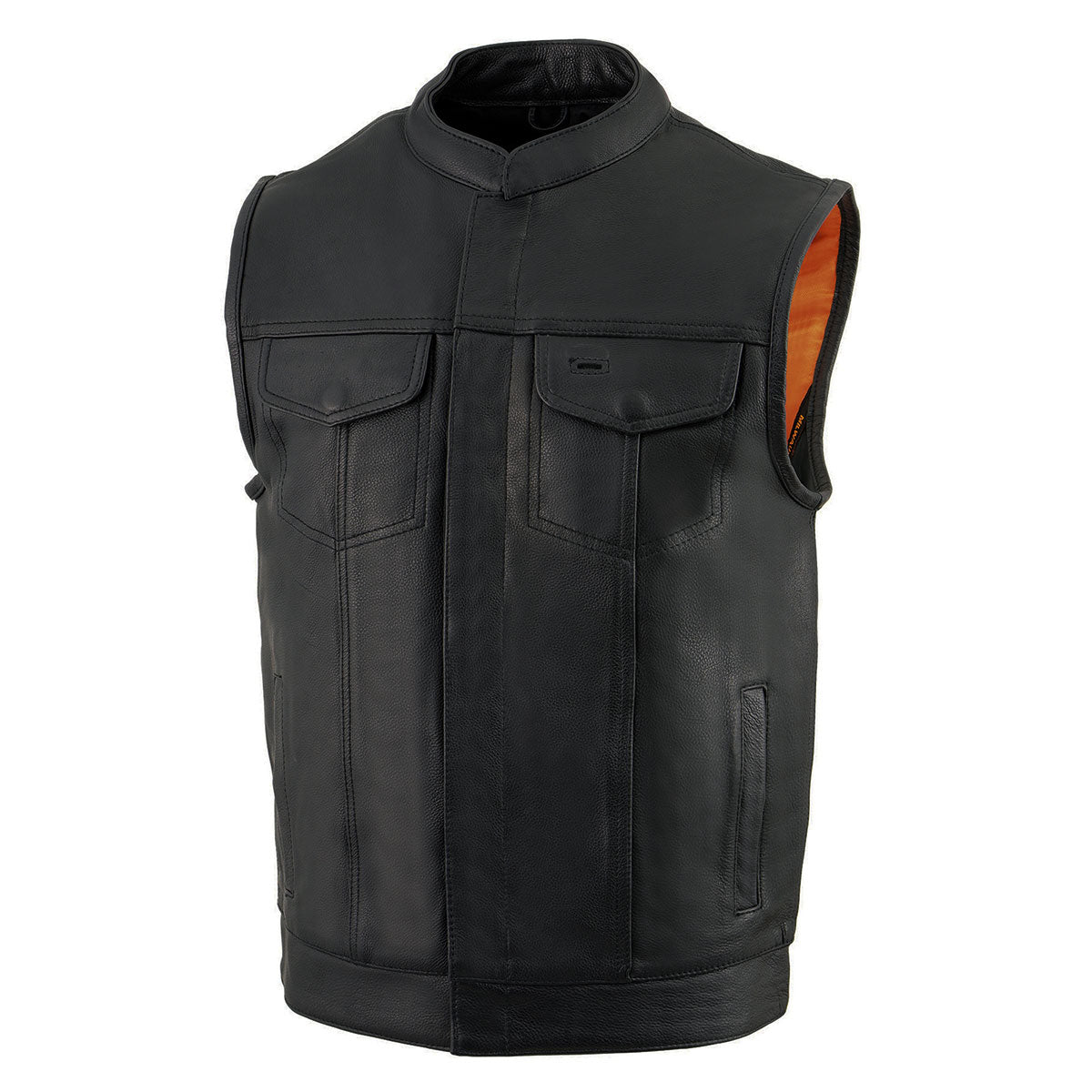 Dual Closure Open Neck Motorcycle Rider Vest