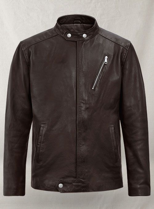 MOTORAD BROWN BIKER LEATHER JACKET