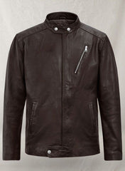 MOTORAD BROWN BIKER LEATHER JACKET