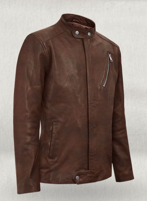 MOTORAD SPANISH BROWN BIKER LEATHER JACKET