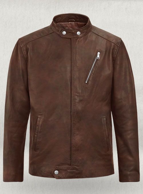 MOTORAD SPANISH BROWN BIKER LEATHER JACKET