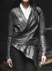 NASTY DRAPE LEATHER JACKET