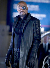 THE AVENGERS NICK FURY LEATHER TRENCH COAT