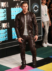 NICK JONAS LEATHER PANTS