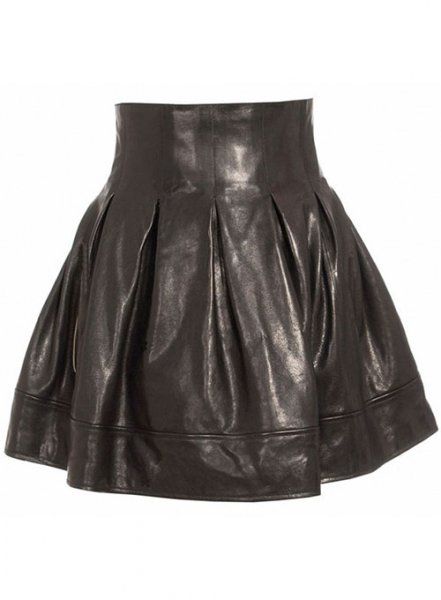 PETAL LEATHER SKIRT