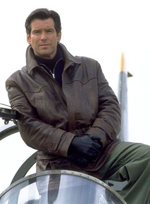 PIERCE BROSNAN LEATHER TRENCH COAT