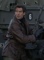 PIERCE BROSNAN LEATHER TRENCH COAT