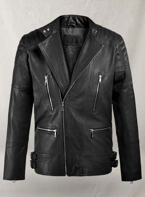 SHOTGUN BLACK MOTO LEATHER JACKET