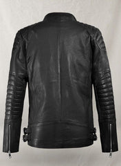 SHOTGUN BLACK MOTO LEATHER JACKET