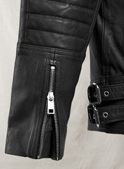 SHOTGUN BLACK MOTO LEATHER JACKET