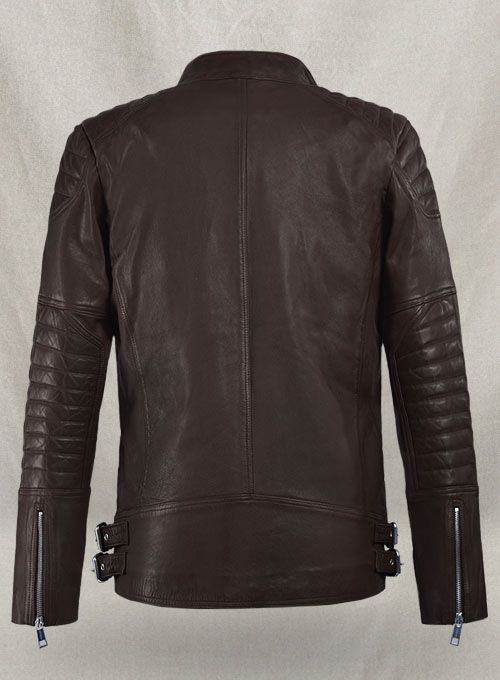 SHOTGUN BROWN MOTO LEATHER JACKET