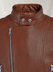 SHOTGUN TAN MOTO LEATHER JACKET