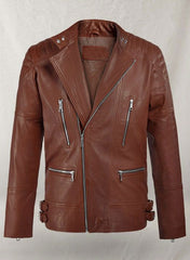 SHOTGUN TAN MOTO LEATHER JACKET