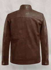 THUNDER STORM SPANISH BROWN BIKER LEATHER JACKET