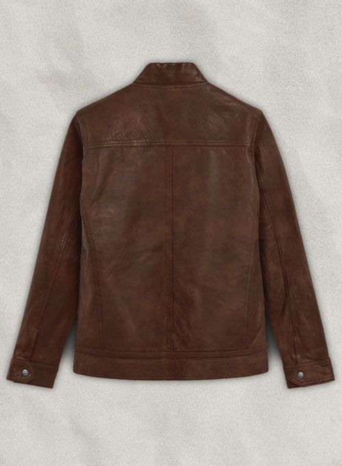 THUNDER STORM SPANISH BROWN BIKER LEATHER JACKET