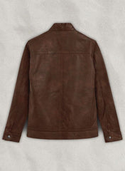 THUNDER STORM SPANISH BROWN BIKER LEATHER JACKET