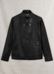 THUNDER STORM BLACK BIKER LEATHER JACKET